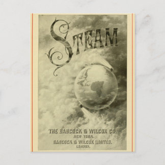 Cartão Postal Steam Executa O Mundo 1904