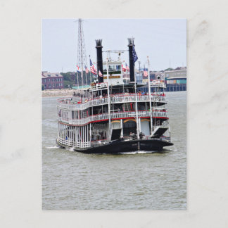 Cartão Postal Steamboat no rio Mississippi