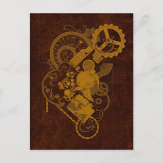 Cartão Postal Steampunk Bunny