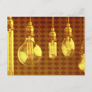 Cartão Postal Steampunk Edison Bulbs