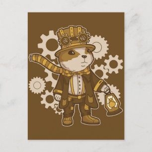 Cartão Postal Steampunk Hampster