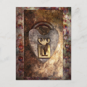 Cartão Postal Steampunk - Locksmith - A chave do meu coração