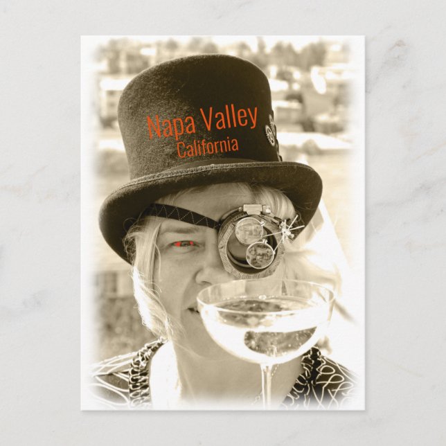 Cartão postal Steampunk Napa Valley! (Frente)