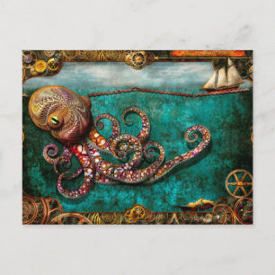 Cartão Postal Steampunk - o conto do Kraken