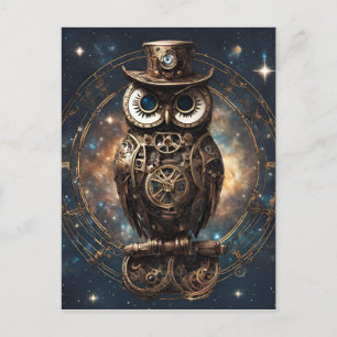 Cartão Postal Steampunk Owl