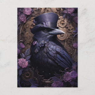 Cartão Postal Steampunk Raven