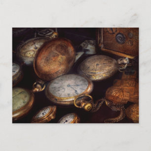 Cartão Postal Steampunk - Relógio - Tempo vestido