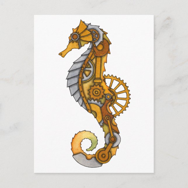 Cartão Postal Steampunk Seacavalo (Frente)