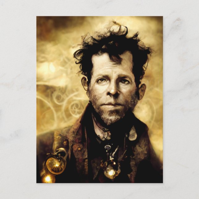Cartão Postal Steampunk Tom Waits (Frente)