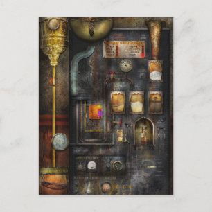Cartão Postal Steampunk - Tudo isso para uma xícara de café