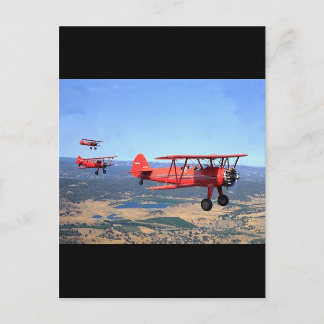 Cartão Postal Stearman, PT-17, 1943_Classic Aviation (Frente)