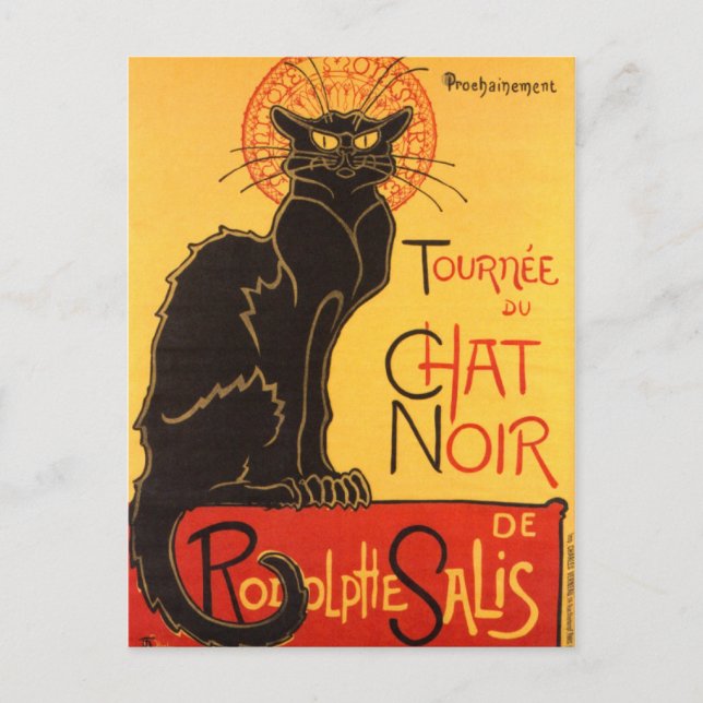 Cartão Postal Steinlen: Chat Noir (Frente)