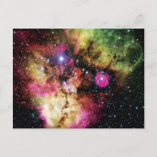 Cartão Postal Stellar Cluster NGC 2467 - Foto do Espaço Hubble d