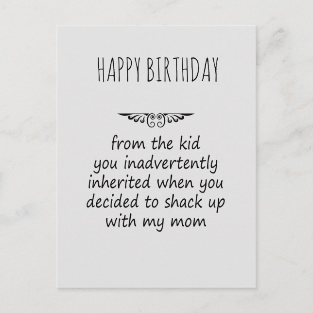 Cartão Postal Stepdad Gift (Frente)