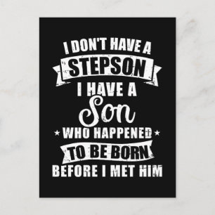 Cartão Postal Stepdad não tem nascer de enteado antes de conhec