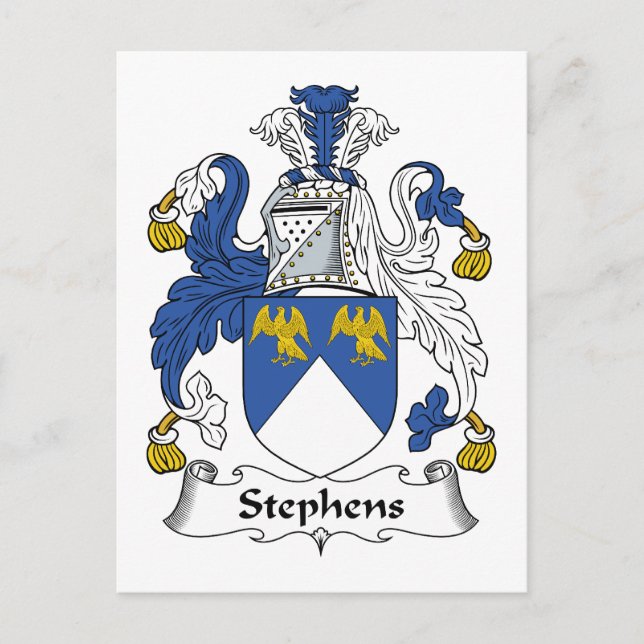 Cartão Postal Stephens Family Crest (Frente)