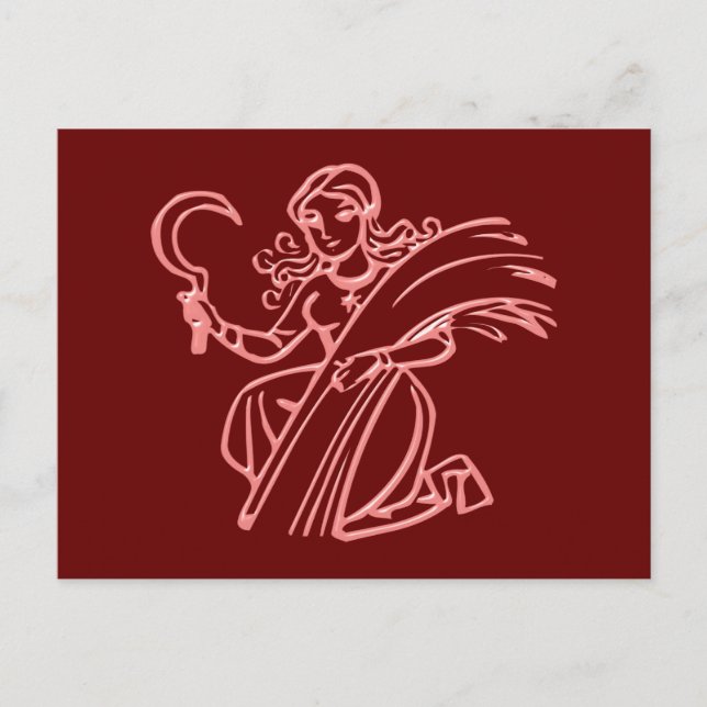 Cartão Postal Sternzeichen Jungfrau zodiac sinal Virgo (Frente)