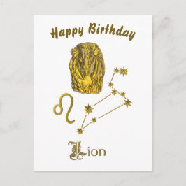Cartão Postal Sternzeichen Löwe -