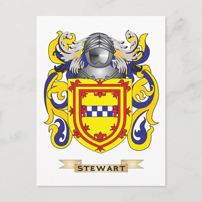 Cartão Postal Stewart Casaco de Braços (Crest Familiar) (Frente)
