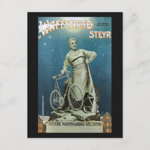 Cartão Postal Steyr Firearm Waffenrad Advert Vintage