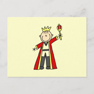 Cartão Postal Stick Figure King