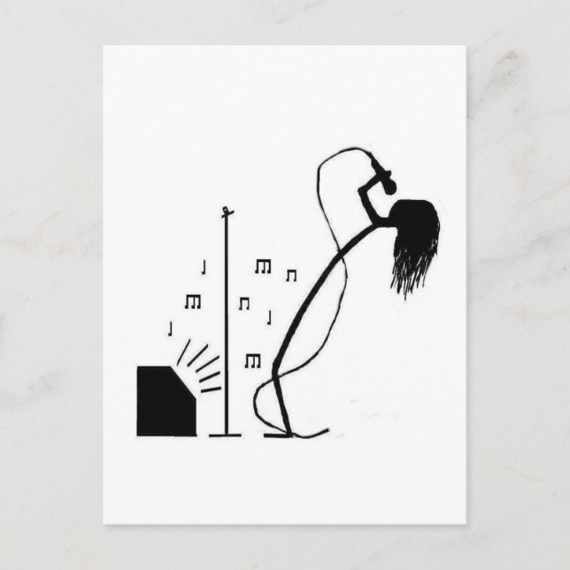 Cartão Postal Stick Singer (Frente)