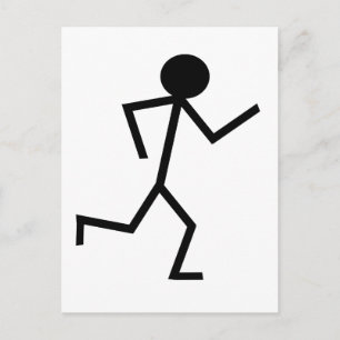 Cartão Postal Stickman Corredor