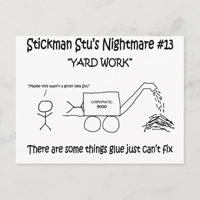 Cartão Postal Stickman Stu Nightmare #13 (Frente)