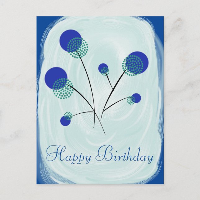 Cartão Postal Stilisierte Blumen (Frente)