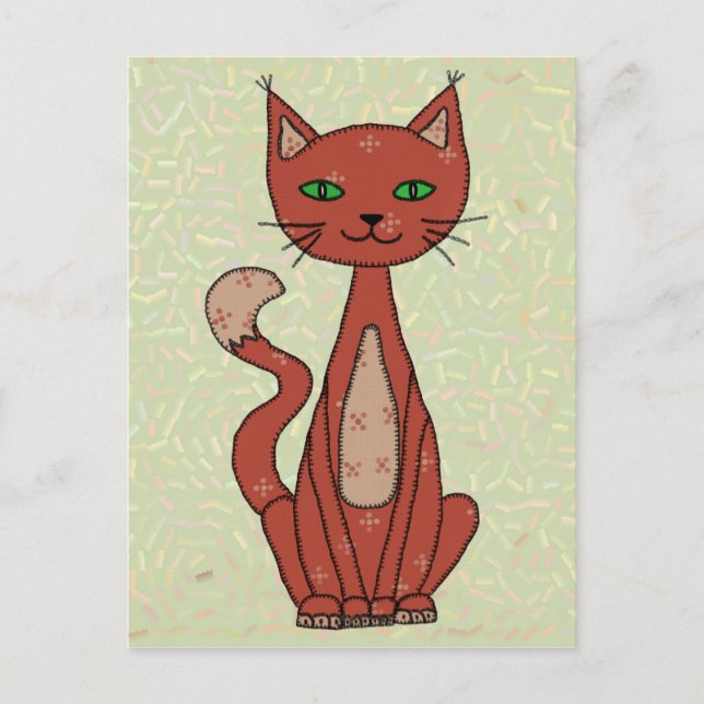 Cartão Postal stilisierte Katze (Frente)