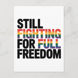 Cartão Postal Still Fighting For Full Freedom LGBTQ America 250t