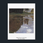 Cartão Postal Stiller Pond No Parque Por Gustav Klimt<br><div class="desc">Stiller Pond No Parque Por Gustav Klimt.

Stiller Pond No Palácio De Apelação,  Escrita Por Gustav Klimt.

 Gustav Klimt: Pintor Simbolista Austríaco E Um Dos Membros Mais Proeminentes Do Movimento Secessão De Viena. As Suas Grandes Obras Incluem Pinturas,  Murais,  Esboços E Outros Objetos De Arte.</div>