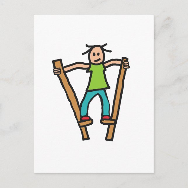 Cartão Postal Stilt Walking (Frente)
