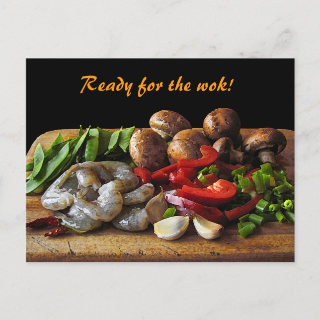 Cartão Postal Stir Fry (Frente)