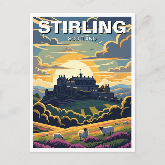 Cartão Postal Stirling Scotland Viagem (Frente)