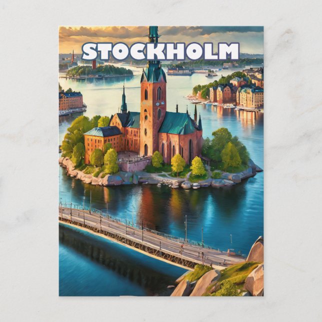 Cartão Postal Stockholm, perle scandinave (Frente)