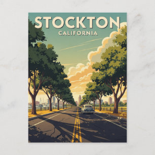 Cartão Postal Stockton California Central Valley
