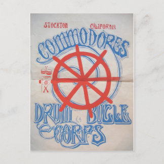 Cartão Postal Stockton Commodores Drum e Bugle Corps