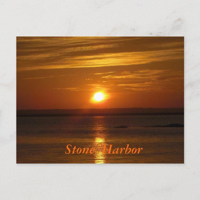 Cartão Postal Stone Harbour Sunset (Frente)
