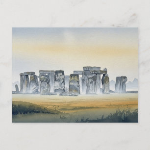 Cartão Postal Stonehenge England Reino Unido Viagem