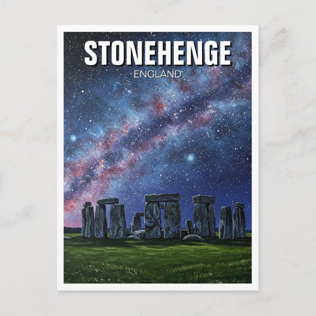 Cartão Postal Stonehenge England Reino Unido Viagem (Frente)