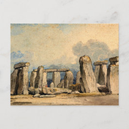 Cartão Postal Stonehenge, paisagem, pintura