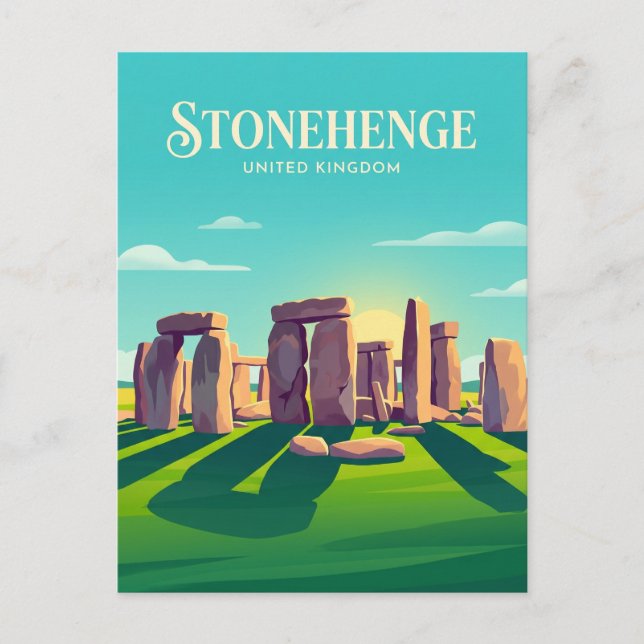 Cartão Postal Stonehenge Reino Unido (Frente)