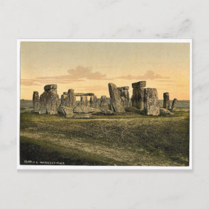 Cartão Postal Stonehenge, Salisbúria, Inglaterra Photochrom rar