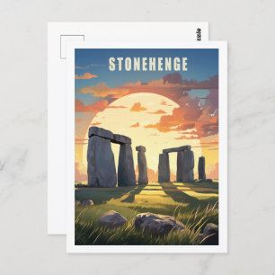 Cartão Postal Stonehenge United Kingdom Famous Viagem Place