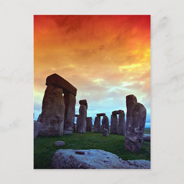 Cartão Postal Stonehenge, Wiltshire, Inglaterra (Frente)