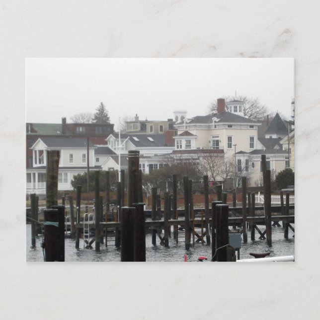Cartão Postal stonington, doca (Frente)