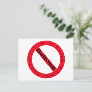 Cartão Postal Stop Bullying - Logótipo de Shirley Taylor