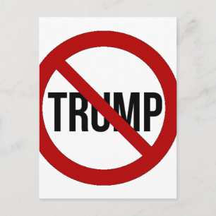 Cartão Postal Stop Donald Trump Anti-Trump 2016