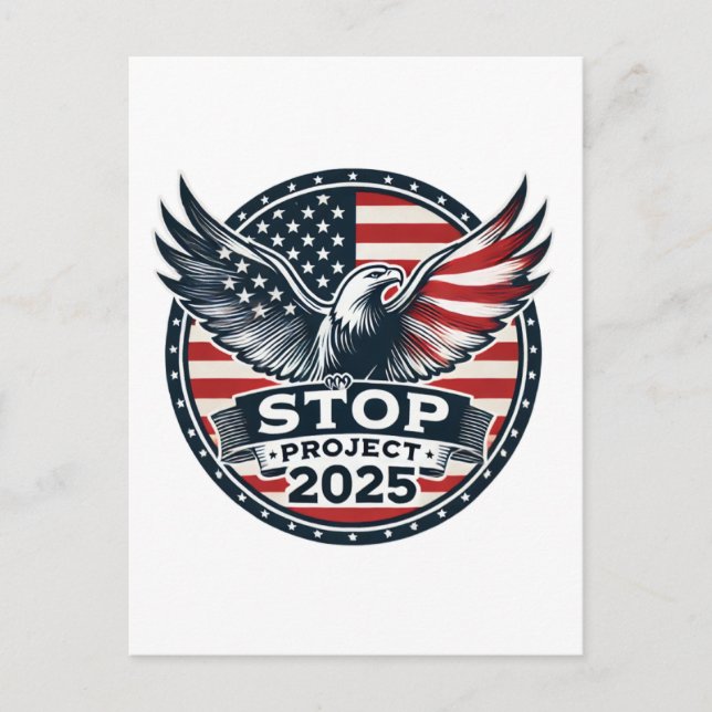 Cartão Postal Stop Project 2025 - Vote Blue - Defende Democracia (Frente)